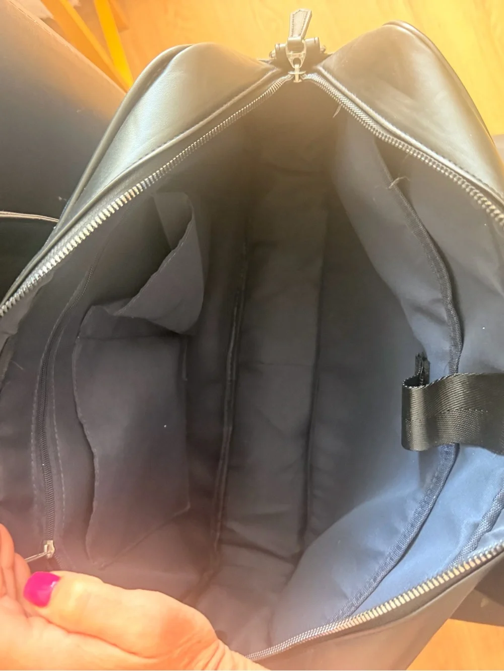 Benoss Milon Navy and Black Laptop Briefcase with Top Handles and strap